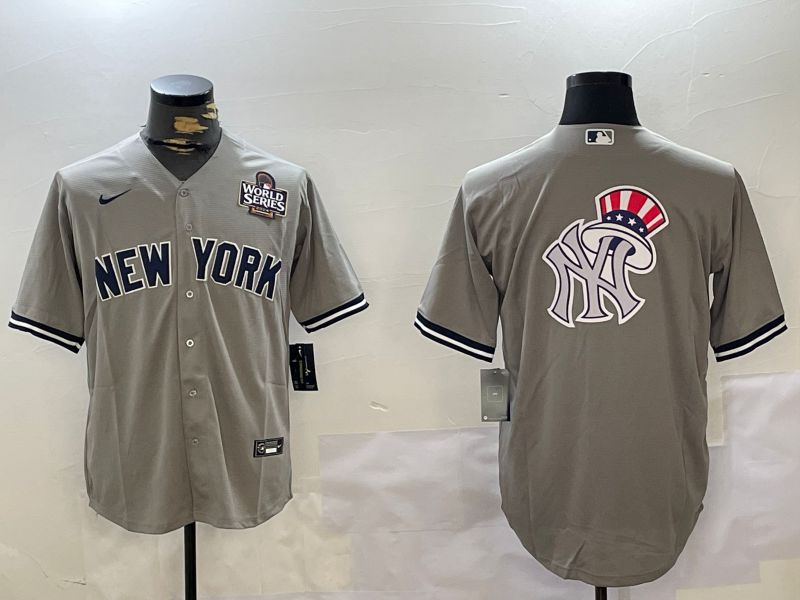 Men New York Yankees Blank Grey Game 2024 Nike MLB Jersey style 10279